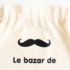 Pochon sac moustache Le bazar de personnalisable