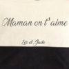 Trousse bicolore "Maman on t'aime" personnalisable