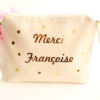 Trousse Pochette confettis MERCI personnalisable