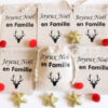 Mini hotte "Joyeux Noël en famille" Marque place Déco de table Noël