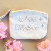 Pochette Porte-monnaie rose "Mère Veilleuse" étoiles personnalisable
