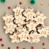 Numéro de l'Avent en bois forme étoiles, étiquettes de Noël x24